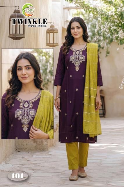 Desi kudi twinkle 3pcs kurtis official wholesaler